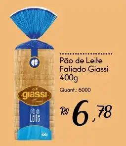 Giassi Supermercados Pão de Leite Fatiado Giassi oferta