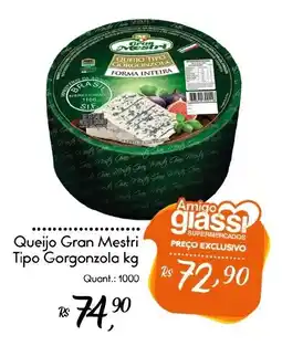 Giassi Supermercados Queijo gran mestri tipo gorgonzola kg oferta