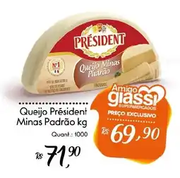 Giassi Supermercados Queijo President Minas Padrão oferta