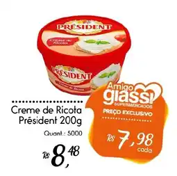 Giassi Supermercados Creme de Ricota Président oferta