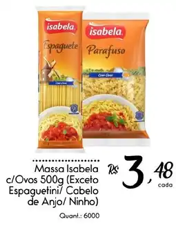 Giassi Supermercados Massa isabela c/ovos oferta