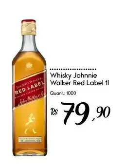 Giassi Supermercados Whisky Johnnie Walker Red Label oferta