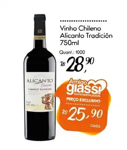 Giassi Supermercados Vinho chileno alicantotradicion oferta