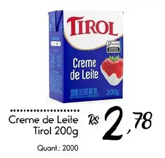 Giassi Supermercados Creme de Leite Tirol oferta