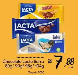 Giassi Supermercados Chocolate lacta barra oferta