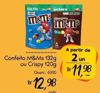 Giassi Supermercados Confeito M&Ms ou Crispy oferta