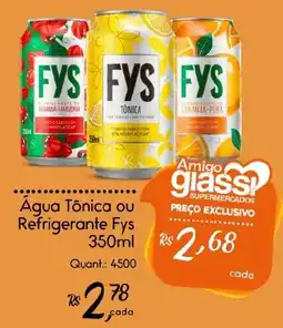 Giassi Supermercados Água Tônica ou Refrigerante Fys oferta