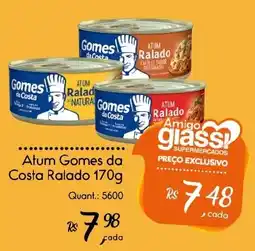 Giassi Supermercados Atum Gomes da Costa Ralado oferta