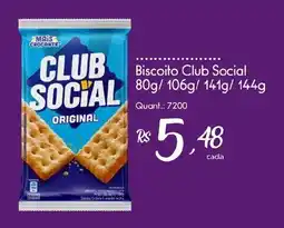 Giassi Supermercados Biscoito club social original oferta