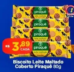 Super Show Biscoito Leite Maltado Coberto Piraquê oferta