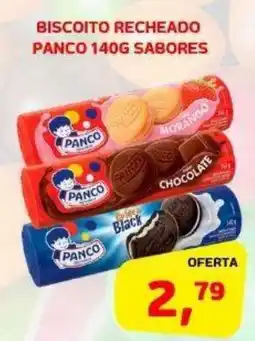 Cercadão Biscoito recheado panco 140g sabores oferta