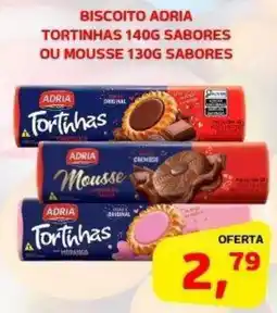 Cercadão Biscoito adria tortinhas s sabores ou mousse s sabores oferta