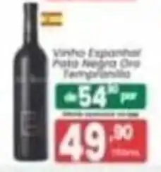 Primor Supermercado Vinho Espanhol Pato Negra Oro Tempranillo oferta