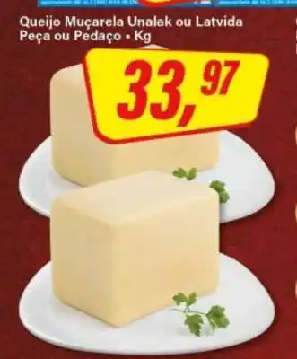 Queijo Muçarela Unalak ou Latvida
