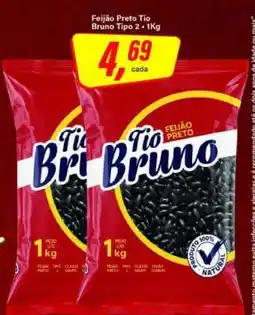 Rede Supermarket Feijão Preto Tio Bruno Tipo 2 - 1Kg oferta