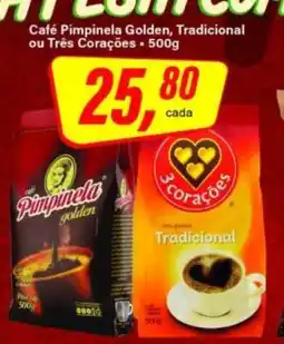 Rede Supermarket Café Pimpinela Golden, Tradicional ou Três Corações oferta