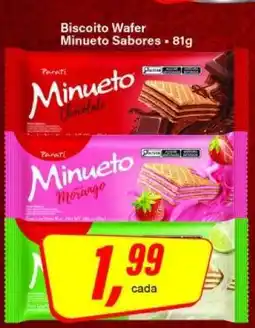 Rede Supermarket Biscoito Wafer Minueto Sabores oferta