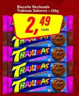 Rede Supermarket Biscoito Recheado Trakinas Sabores oferta