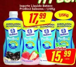 Rede Supermarket Iogurte Líquido Batavo ProBio2 Sabores oferta