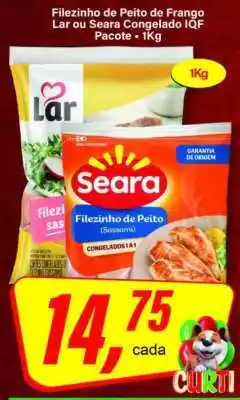 Rede Supermarket Filezinho de Peito de Frango Lar ou Seara Congelado IQF oferta
