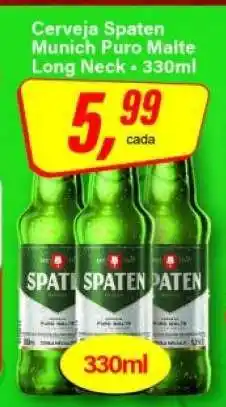 Rede Supermarket Cerveja Spaten Munich Puro Malte Long Neck oferta