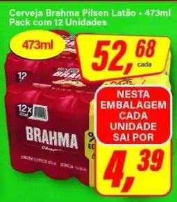 Rede Supermarket Cerveja Brahma Pilsen Latão oferta