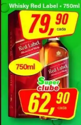 Rede Supermarket Whisky Red Label oferta