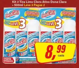Rede Supermarket Kit 3 Tira Limo Cloro Ativo Dona Clara oferta