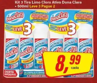 Rede Supermarket Kit 3 Tira Limo Cloro Ativo Dona Clara oferta