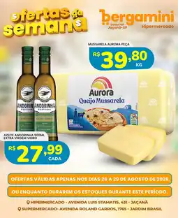 Supermercado Bergamini azeite andorinha extra virgem vidro oferta