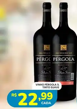 Supermercado Bergamini Vinho pérgola 1l tinto suave oferta