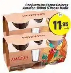 Amarelinha Supermercados Conjunto de copos colorix amazon oferta
