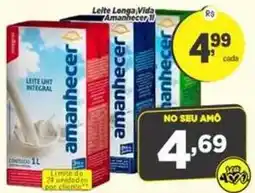 Amarelinha Supermercados Leite longa vida amanhecer oferta