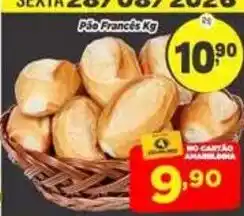Amarelinha Supermercados Pão Francês Kg oferta