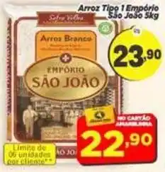 Amarelinha Supermercados Arroz tipo 1 empório são joão oferta