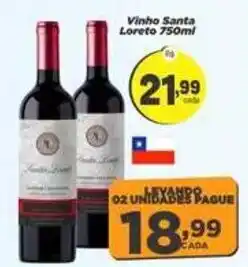 Amarelinha Supermercados Vinho Santa Loreto 750ml oferta