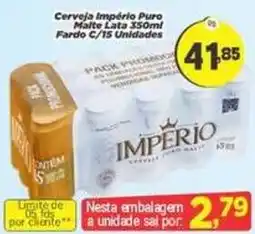 Amarelinha Supermercados Cerveja império puro malte lata oferta
