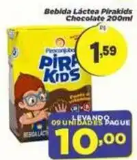 Amarelinha Supermercados Bebida Láctea Pirakids Chocolate oferta