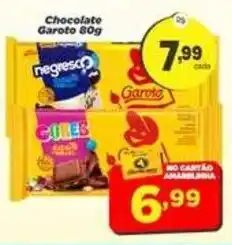 Amarelinha Supermercados Chocolate garoto 80g oferta