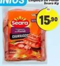 Amarelinha Supermercados Linguiça de Peru Churrasco oferta