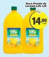 Amarelinha Supermercados Suco Pronto de Laranja Life oferta