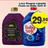 Amarelinha Supermercados Lava Roupas Líquido Coala ou Baby Soft 3l oferta