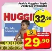 Amarelinha Supermercados Fralda huggies tripla proteção megulhina oferta