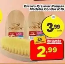 Amarelinha Supermercados Escova P/ Lavar Roupas Madeira Condor oferta