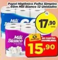 Amarelinha Supermercados Papel Higiênico Folha Simples oferta