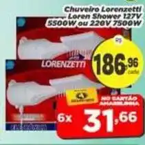 Amarelinha Supermercados Chuveiro Lorenzetti Loren Shower oferta