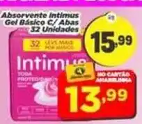 Amarelinha Supermercados Absorvente intimus gel básico c/ abas oferta
