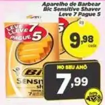 Amarelinha Supermercados Aparelho de barbear bic sensitive shaver oferta