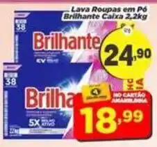 Amarelinha Supermercados Lava Roupas em Pó Brilhante Caixa 2,2kg oferta
