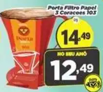 Amarelinha Supermercados Porta Filtro Papel 3 Coracoes 103 oferta